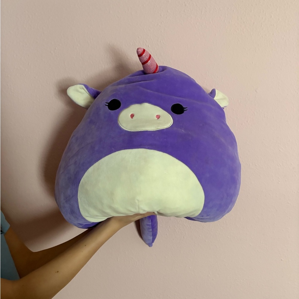 Squishmallows Purple and White Unicorn Stuffed Animal